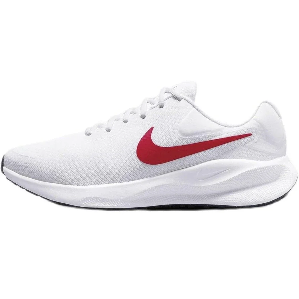 Nike Revolution 7 White/Red/Navy Men's Running Shoes - Size 10 NWB ((No Lid))